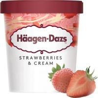 Helado de fresa HAAGEN DAZS, tarrina 400 g