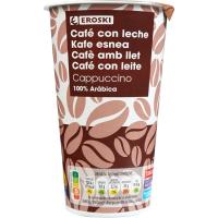 Café cappuccino EROSKI, vaso 250 ml