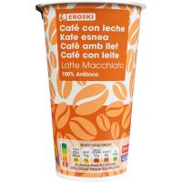 Latte macchiato EROSKI, vaso 250 ml