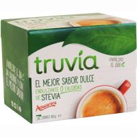 Edulcorante estevia en sobre TRUVIA, caja 80 g