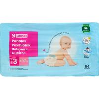 EROSKI kanal xurgatzailedun pixoihala, 4-9 kg, 3 neurria, paketea 54 ale