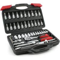 Maletín de herramientas con juego de llaves vaso 1/4, 46 piezas KREATOR