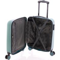 Trolley cabina turquesa ABS, 4 ruedas, cierre combinación JOHN TRAVEL, 40x55x20 cm
