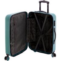 Trolley mediano turquesa ABS, 4 ruedas, cierre combinación JOHN TRAVEL, 44x66x26cm