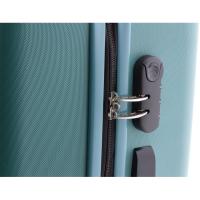 Trolley mediano turquesa ABS, 4 ruedas, cierre combinación JOHN TRAVEL, 44x66x26cm