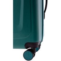 Trolley mediano turquesa ABS, 4 ruedas, cierre combinación JOHN TRAVEL, 44x66x26cm