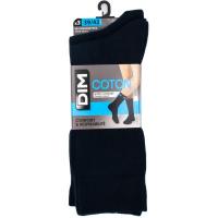 Calcetín hombre, de vestir básico, color negro, talla 39/42 DIM, 3 pares