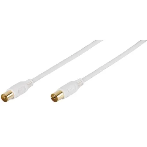 Cable blanco de antena coaxial de 90Db Gold, 48128 VIVANCO, 3 m
