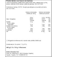 Flan de huevo sin lactosa Gourmand&Vegetal DHUL, pack 4x110 g