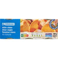 Atún claro al natural EROSKI, pack 6x56 g