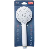 Mango de ducha Bombay 3 funciones ABS blanco TATAY, diámetro 10cm