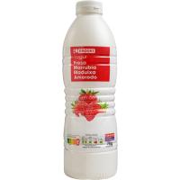 Yogur líquido sabor fresa EROSKI, botella 1 kg