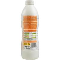 Yogur líquido sabor fresa-plátano EROSKI, botella 1 kg