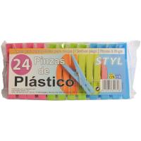 Plnzas para tender la ropa de plástico Styl TARRES, 70mm, 24uds