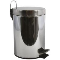 Cubo con pedal de acero inoxidable con cubo interior extraíble MSV, 3l