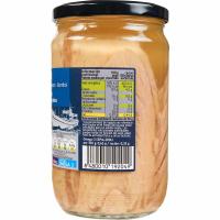 Bonito del norte aceite de oliva EROSKI, frasco 615 g