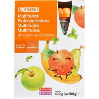 Bolsita 100% multifrutas EROSKI, pack 4x100 g