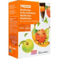 Bolsita 100% multifrutas EROSKI, pack 4x100 g