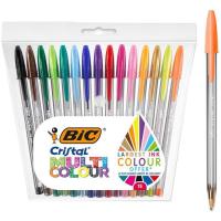 Bolígrafo punta ancha 1,6 mm, colores surtidos Cristal Multicolour BIC, Pack 15uds