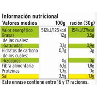 Aceitunas con ajo-especias EROSKI, frasco 500 g