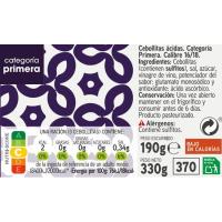 Cebollitas sabor anchoa EROSKI, frasco 190 g