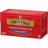 Té English Breakfast descafeinado TWININGS, caja 25 sobres Té English Breakfast descafeinado TWININGS, caja 25 sobres