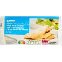 Queso fundido light EROSKI, lonchas, paquete 300 g