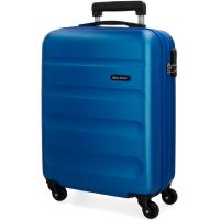 Trolley cabina Flex azul ABS, 4 ruedas, cierre combinación ROLL ROAD, 38x55x20 cm