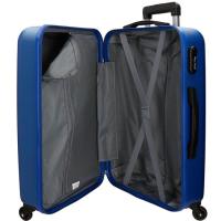 Trolley cabina Flex azul ABS, 4 ruedas, cierre combinación ROLL ROAD, 38x55x20 cm