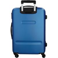 Trolley grande Flex azul, ABS, cierre combinación, 4 ruedas ROLL ROAD, 75x28x51 cm