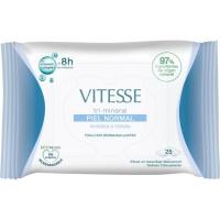 Toallitas desmaquillantes piel normal VITESSE, paquete 25 uds