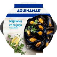 Mejillones cocidos en su jugo AGUINAMAR, bandeja 500 g