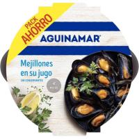 Mejillones cocidos en su jugo AGUINAMAR, bandeja 900 g