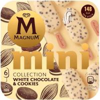 Mini bombón choco blanco&cookies MAGNUM, 6 uds., caja 270 g
