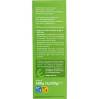 Bolsita 100% manzana-plátano EROSKI, pack 4x100 g