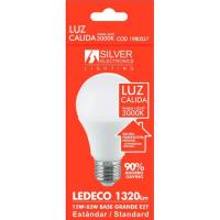 Bombilla Led eco estándar E27 15W luz cálida (3000k) SILVER, 1 ud Bombilla Led eco estándar E27 15W luz cálida (3000k) SILVER, 1 ud