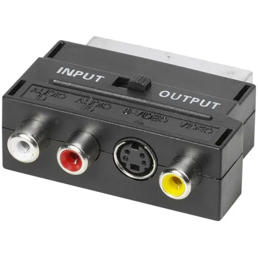 Adaptador de Euroconector a 3 RCA +S-VHS In Out 47048 VIVANCO