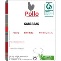 Carcasas de pollo EROSKI, bandeja al peso aprox. 950 g