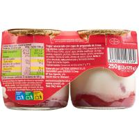 Yogur sabor fresa EROSKI, pack 2x125 g