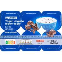 EROSKI straciattellazko jogurt grekoa, sorta 6x125 g