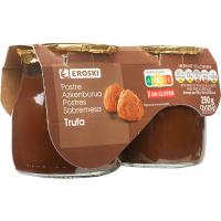Postre de trufa EROSKI, pack 2x125 g