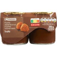 Postre de trufa EROSKI, pack 2x125 g