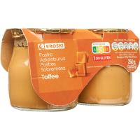Postre toffe EROSKI, pack 2x125 g