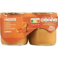 Postre toffe EROSKI, pack 2x125 g