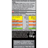 Postre de chocolate belga EROSKI SELEQTIA, tarro de barro 130 g