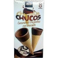 Cucuruchos crujientes de chocolate DICAR, 8 uds., caja 125 g