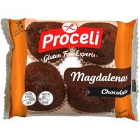 Magdalenas de chocolate sin gluten PROCELI, paquete 180 g