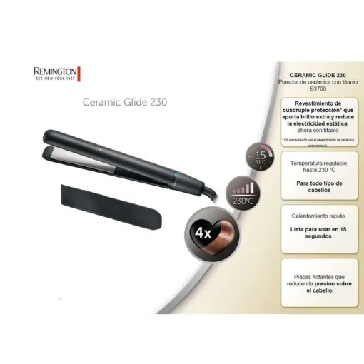 Plancha de pelo Ceramic Glide S3700 REMINGTON