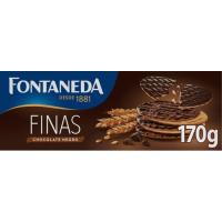 Galleta Digestive Finas de chocolate negro FONTANEDA, caja 170 g