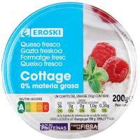 Queso cottage 0% EROSKI, tarrina 200 g